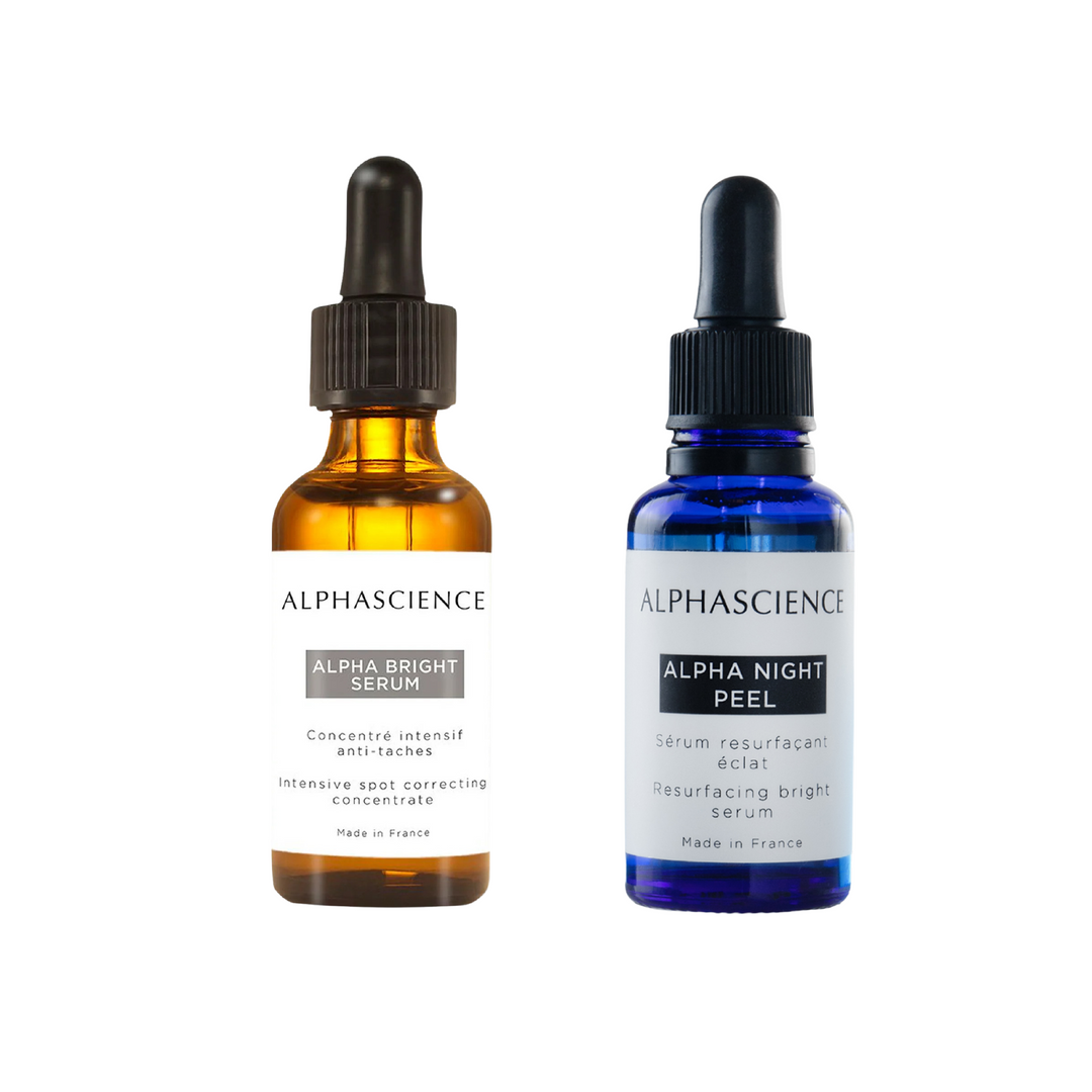 ALPHASCIENCE DUO ALPHA BRIGHT SERUM 20ML + ALPHA NIGHT PEEL 30ML