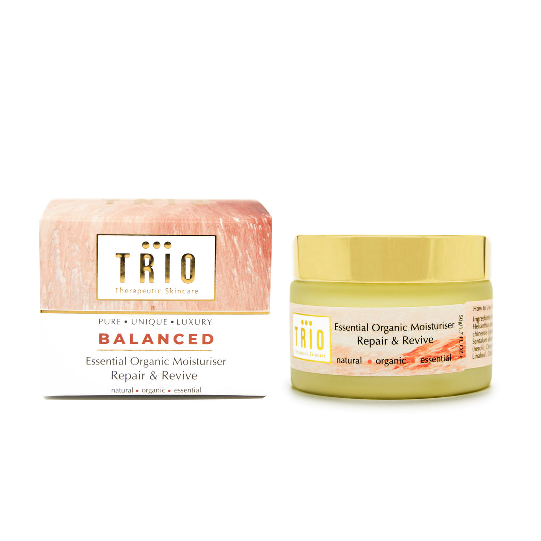 Trio Therapeutic Skincare - Balanced -  Essential Organic Moisturiser Repair & Revive