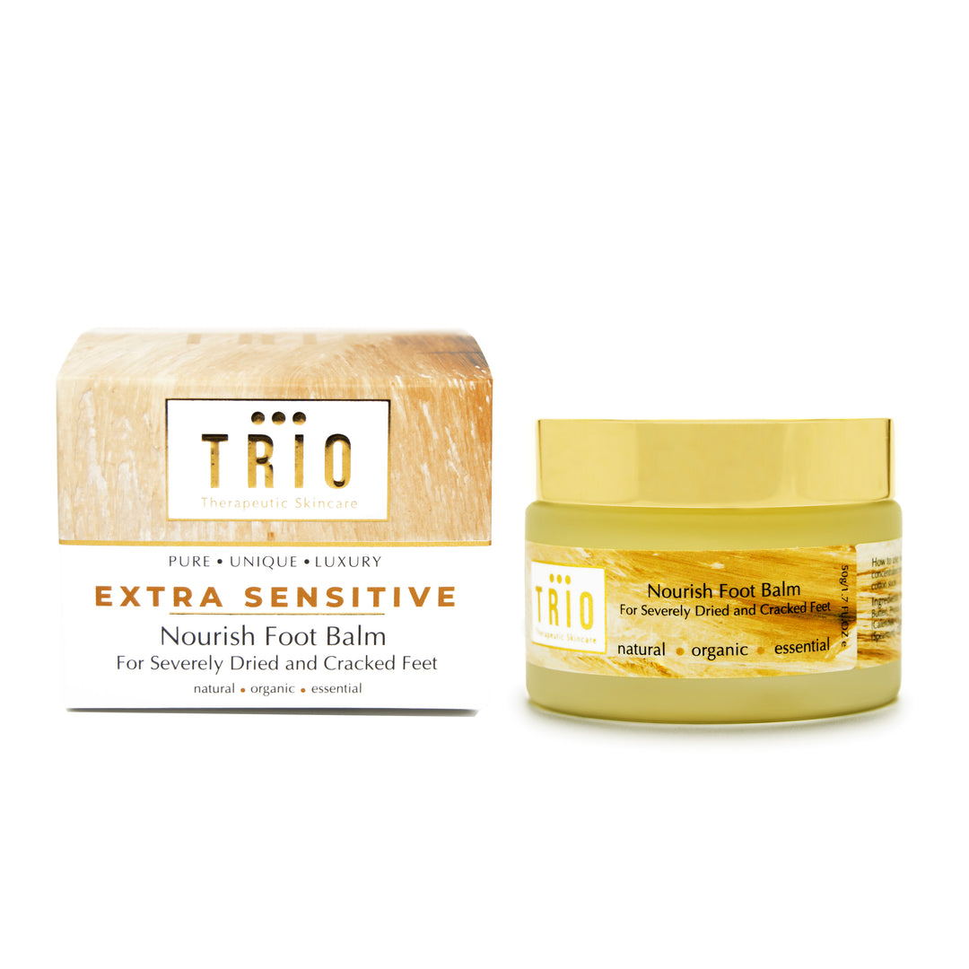 Trio Therapeutic Skincare - Extra Sensitive - Nourishing Foot Balm for Severely Dry and Cracked feet